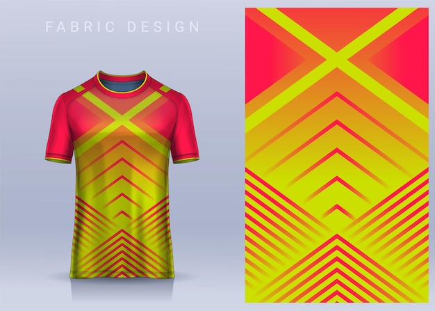 Stoff-textil-design für sport-t-shirt fußball-trikot für fußballverein-uniform-vorderansicht