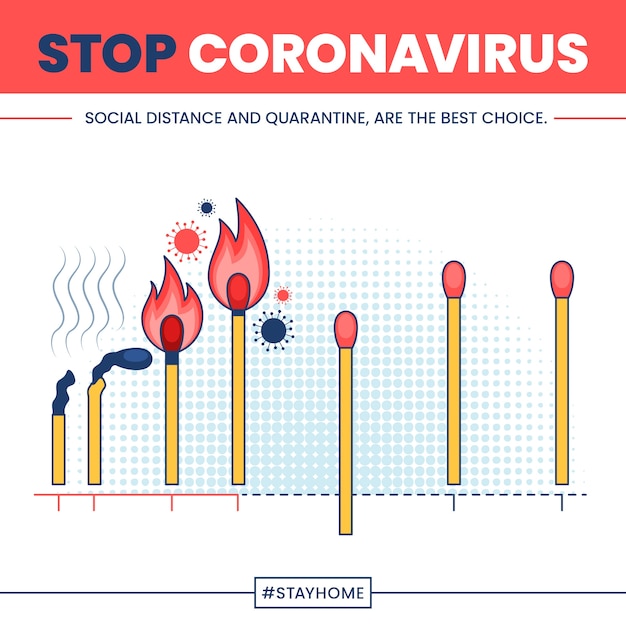 Stop coronavirus entspricht konzept