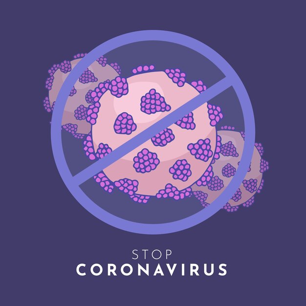 Stoppen Sie das Design der Coronavirus-Illustration