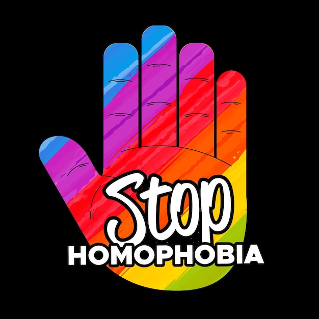 Kostenloser Vektor stoppen sie das homophobie-konzept