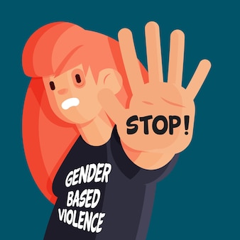 Stoppen sie das konzept der geschlechtsspezifischen gewalt