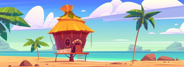 Strandhütte auf tropischem Inselresort