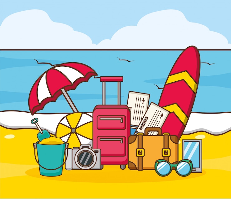 Kostenlose Vektor strandurlaub