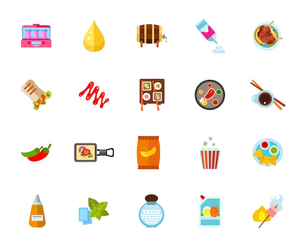 Streetfood-icon-set