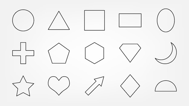 Strich geometrische formen gesetzt