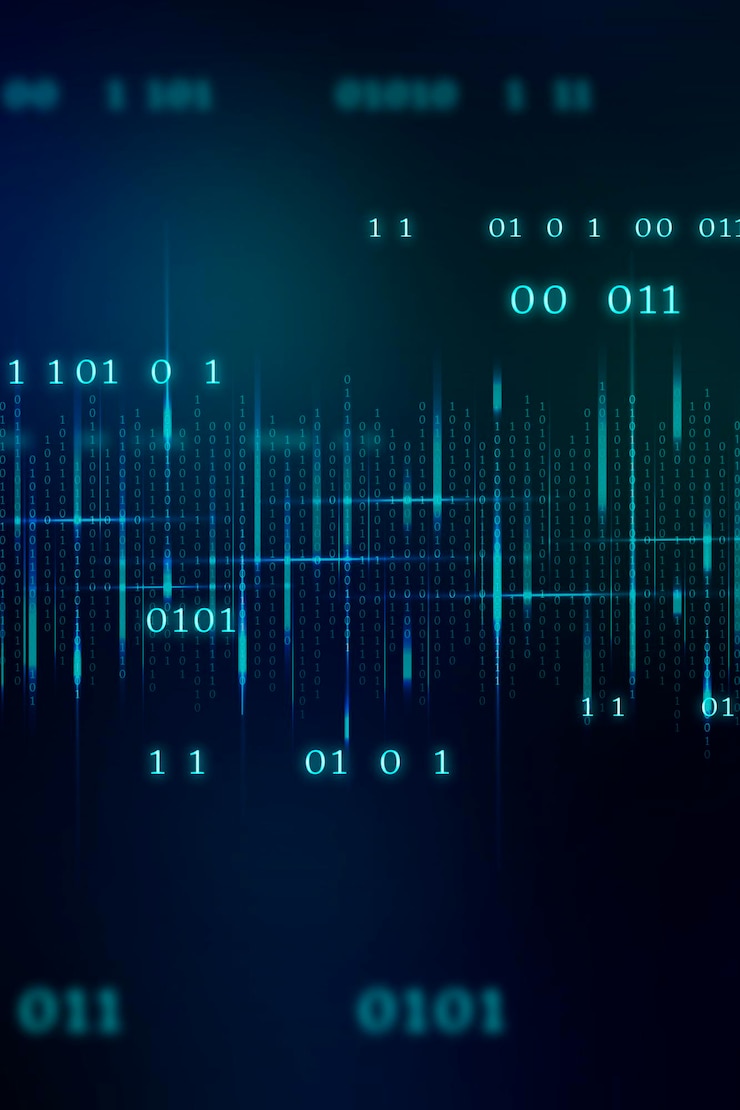 Kostenlose Vektor strom des binärcode-designvektors