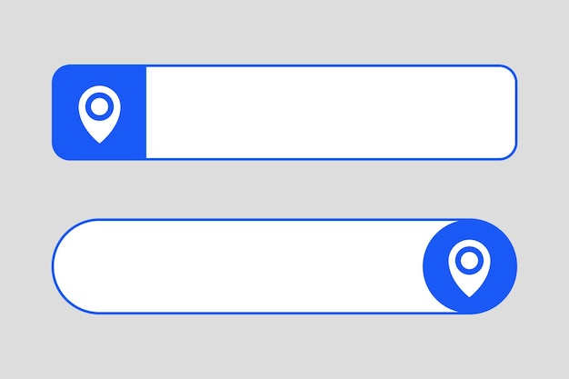 Kostenloser Vektor suchleiste für standortsuche