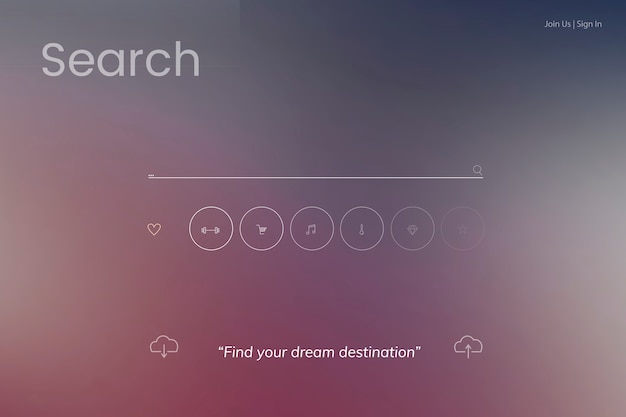 Kostenloser Vektor suchseitendesign