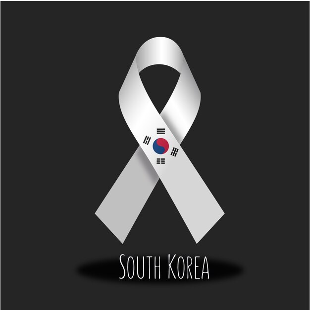 Südkorea-Fahnenbandentwurf