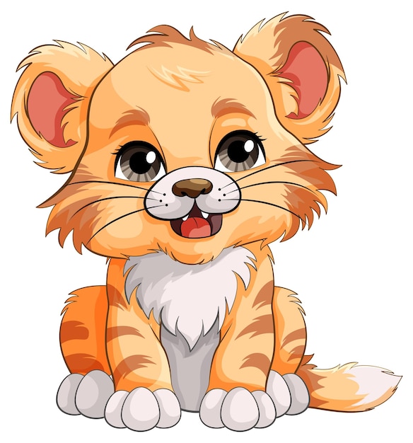 Süße baby-tiger-cartoon-figur