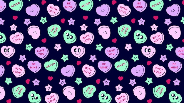 Süsse-Valentinstag-Muster mit Herzen