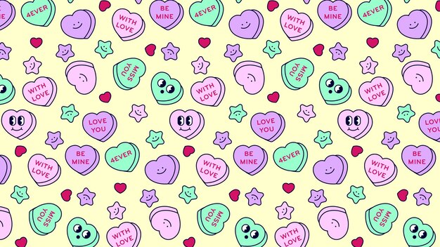 Süsse-Valentinstag-Muster mit Herzen