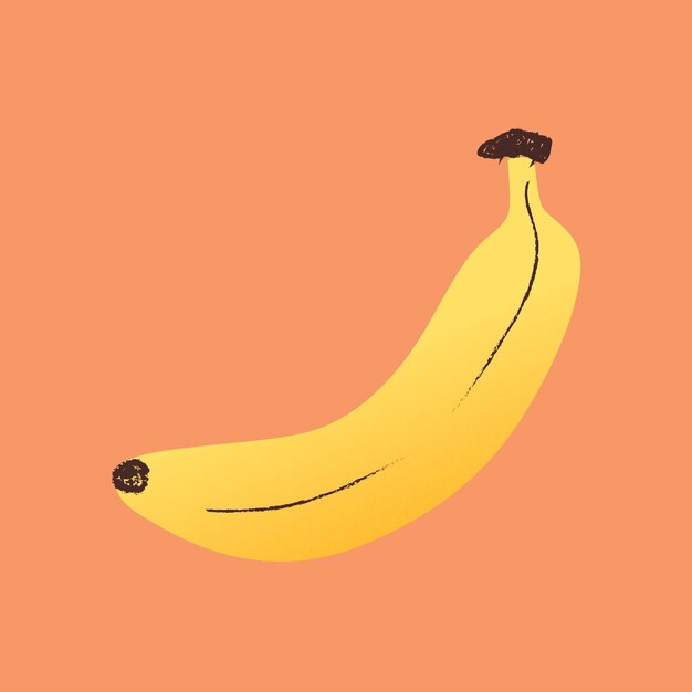Süßer Bananenaufkleber, bedruckbarer Obstclipar /Vektor