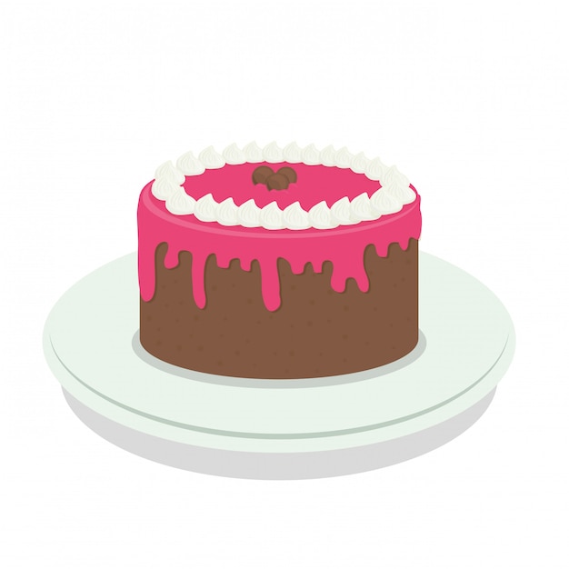 Kostenloser Vektor süßer kuchen clipart-bild