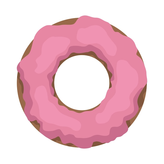 Kostenloser Vektor süßes donut-dessert-essen-symbol, isoliertes design