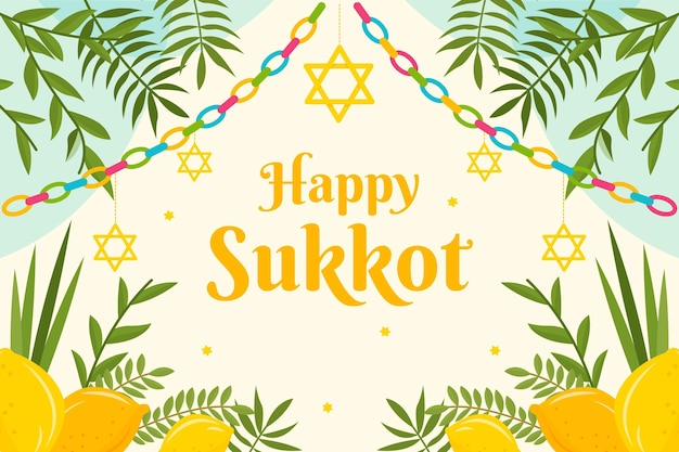 Kostenloser Vektor sukkot-hintergrund