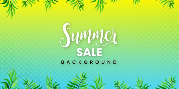 Summer Sale Gelb Blauer Hintergrund Professionelle Banner Mehrzweck-Design Free Vector