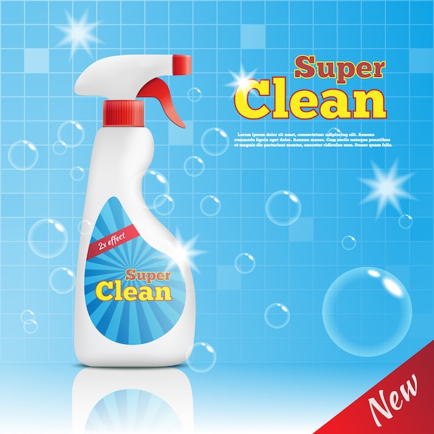 Super cleaner werbevorlage