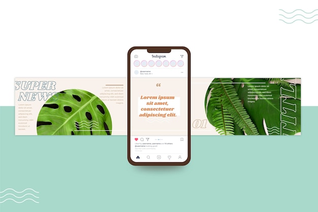 Kostenloser Vektor super news instagram karussell vorlagen