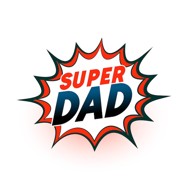 Super papa im comic-stil hintergrund