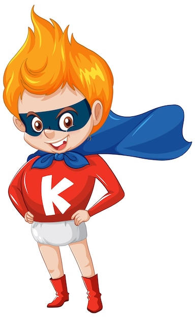 Superboy oder superhelden-cartoon-charakter-aufkleber