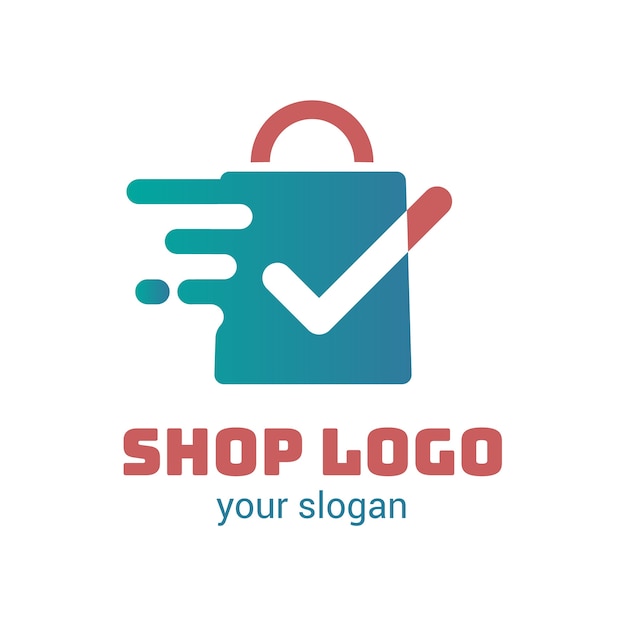 Kostenloser Vektor supermarkt-logo-vorlagenkonzept