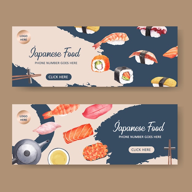 Sushi restaurant banner