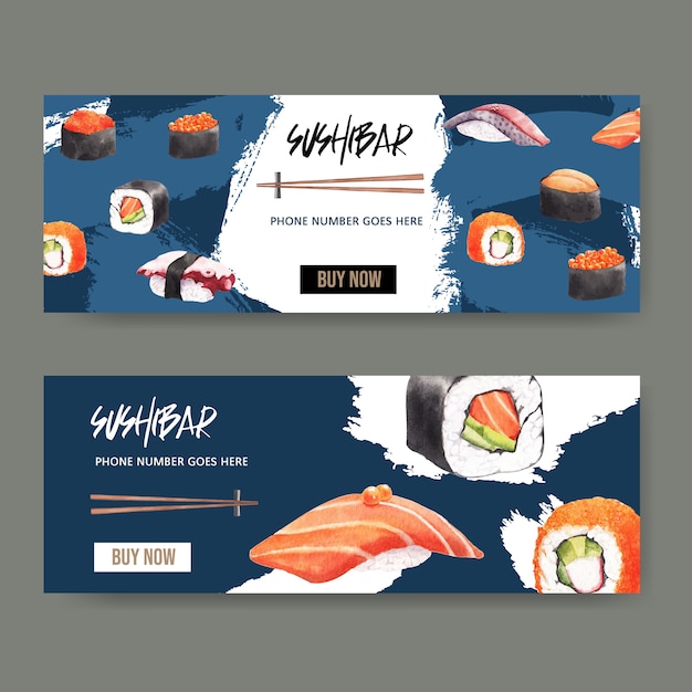 Sushi restaurant banner