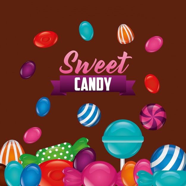 Kostenloser Vektor sweet candy hintergrund