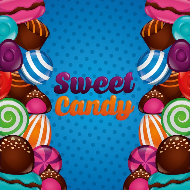 Kostenloser Vektor sweet candy hintergrund