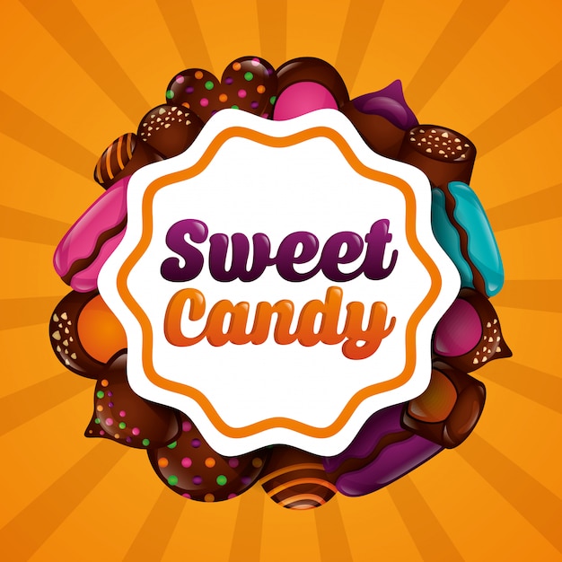Kostenloser Vektor sweet candy hintergrund