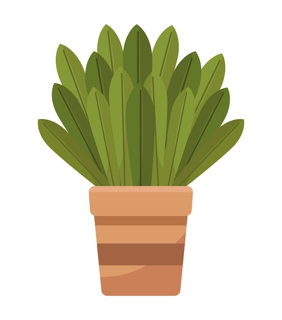Kostenloser Vektor symbol für die natur der zimmerpflanze im topf