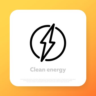 Symbol für elektrische energie. flash-symbol. symbol für ihr website-design, logo, app, ui. vektorliniensymbol für business und werbung