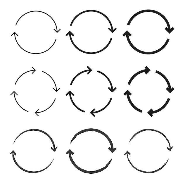 Synchronisierungspfeile eingestellt