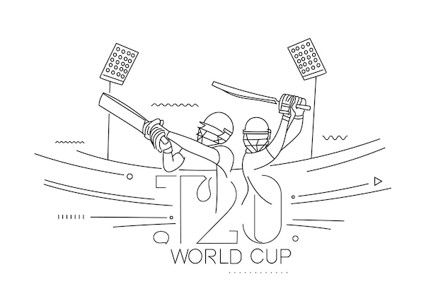 T20 World Cup Cricket Championship Poster Vorlage Broschüre dekoriert Flyer Banner Design