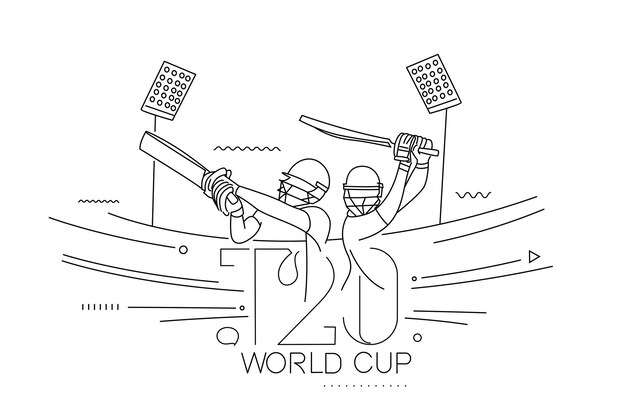 T20 World Cup Cricket Championship Poster Vorlage Broschüre dekoriert Flyer Banner Design