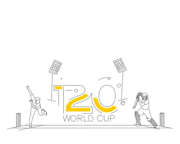 T20 World Cup Cricket Championship Poster Vorlage Broschüre dekoriert Flyer Banner Design