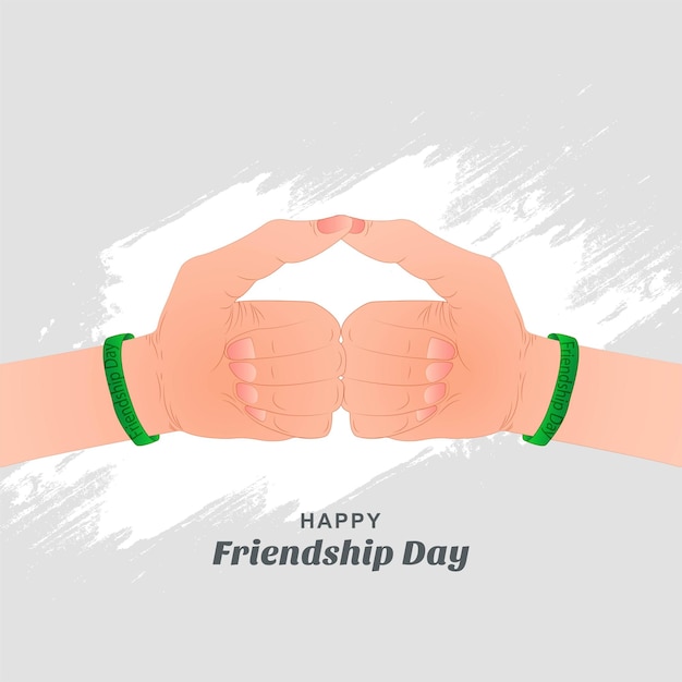 Tag der freundschaft mit versprechen hand illustration design