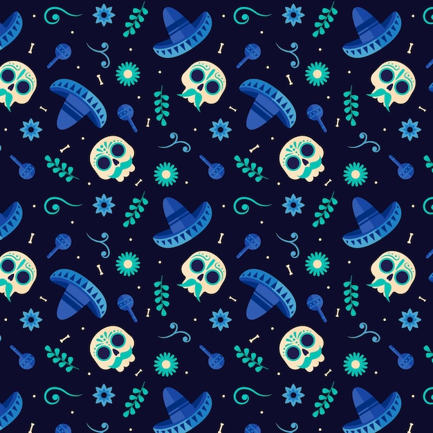 Tag des toten Musters flaches Design
