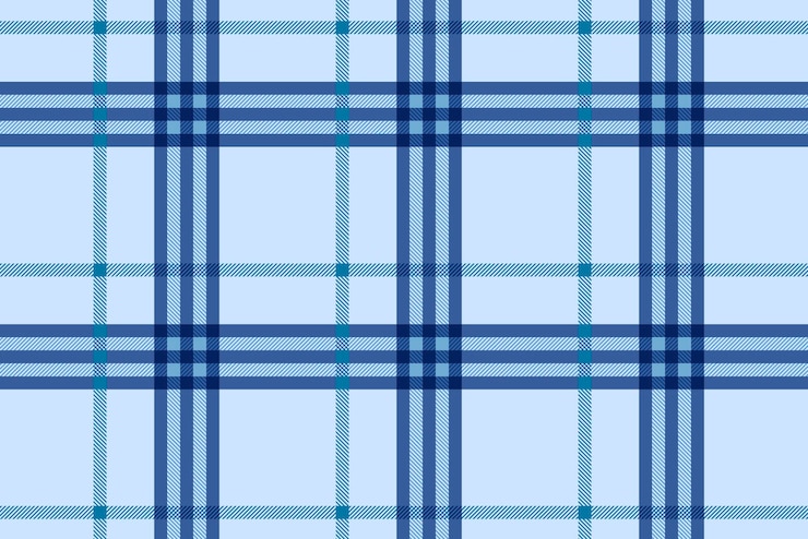 Kostenlose Vektor tartanmusterhintergrund, blauer traditioneller designvektor