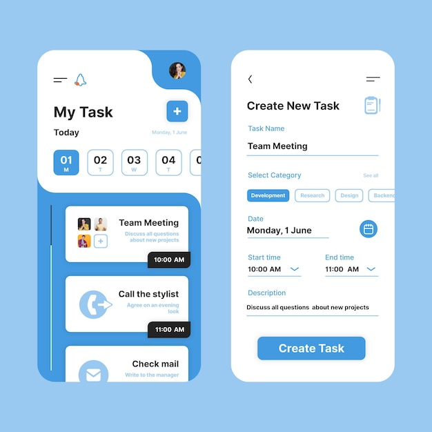 Task-management-app-oberfläche