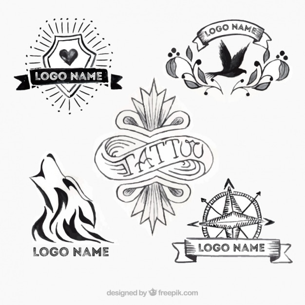 Tattoo logos auswahl, alte schule