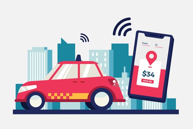 Taxi App Konzept