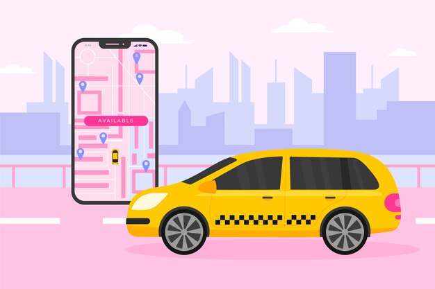 Taxi App Schnittstellenkonzept