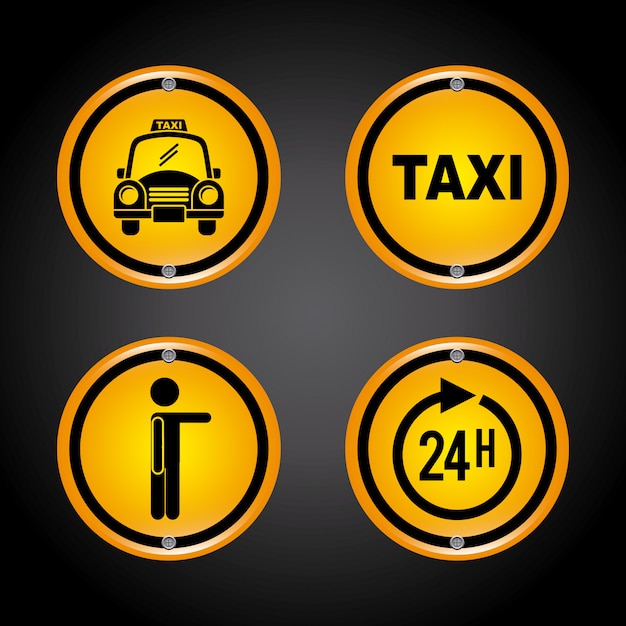 Kostenloser Vektor taxi grafikdesign