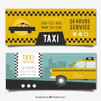 Kostenloser Vektor taxi-service banner