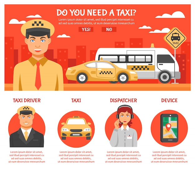 Taxi-service-infografiken