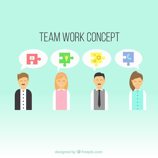 Kostenloser Vektor teamarbeitskonzept
