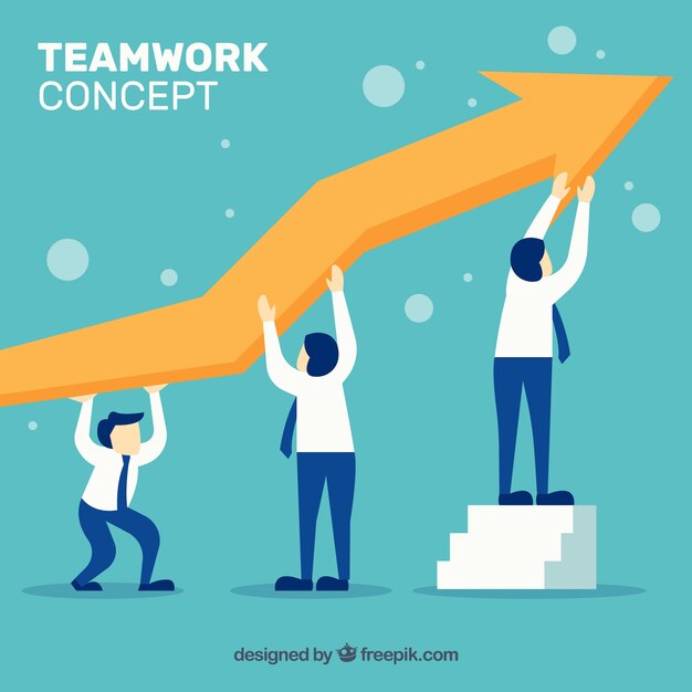 Teamwork-Konzept-Design