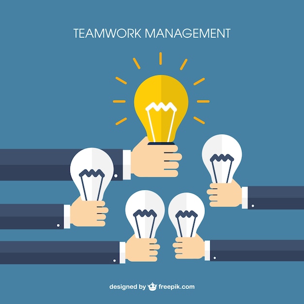 Kostenloser Vektor teamwork management